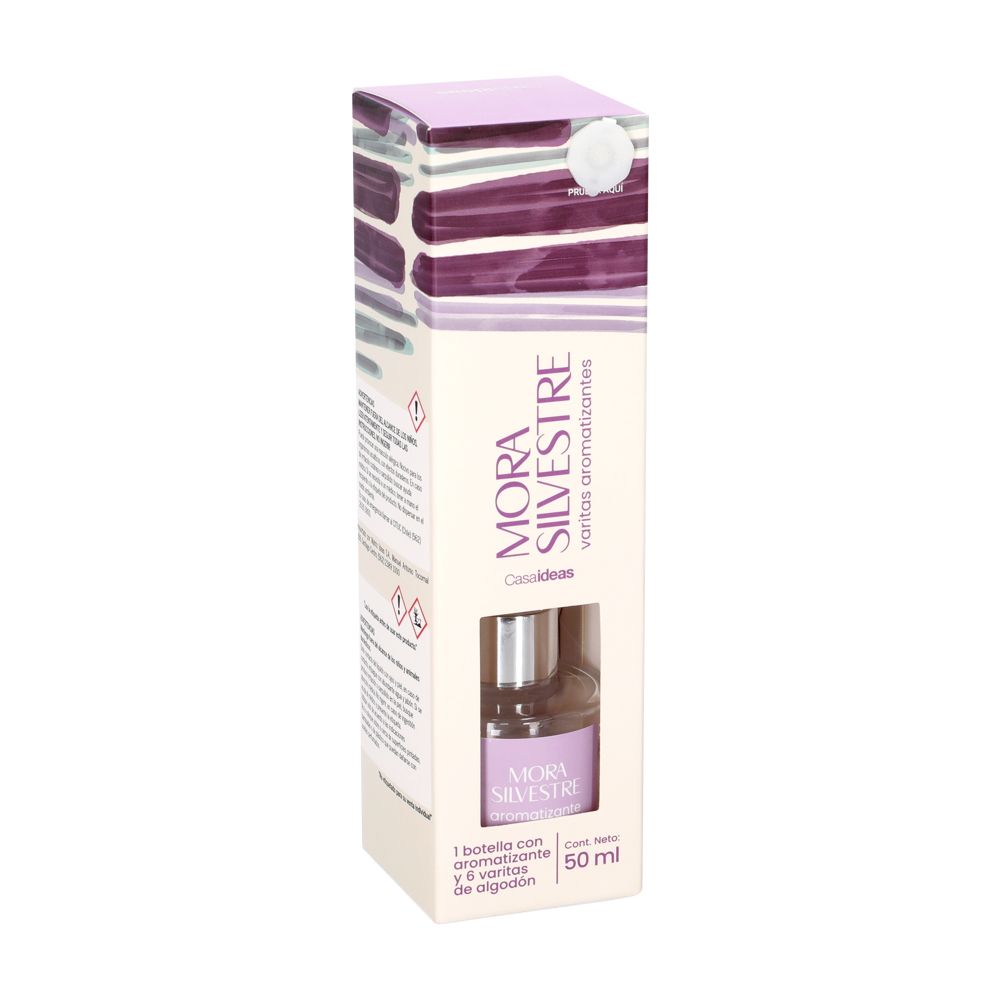 Botella con Varitas Aromáticas Mora Silvestre 50 ml