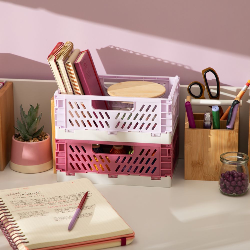 Set 2 canastos plegables 22x15x9 cm