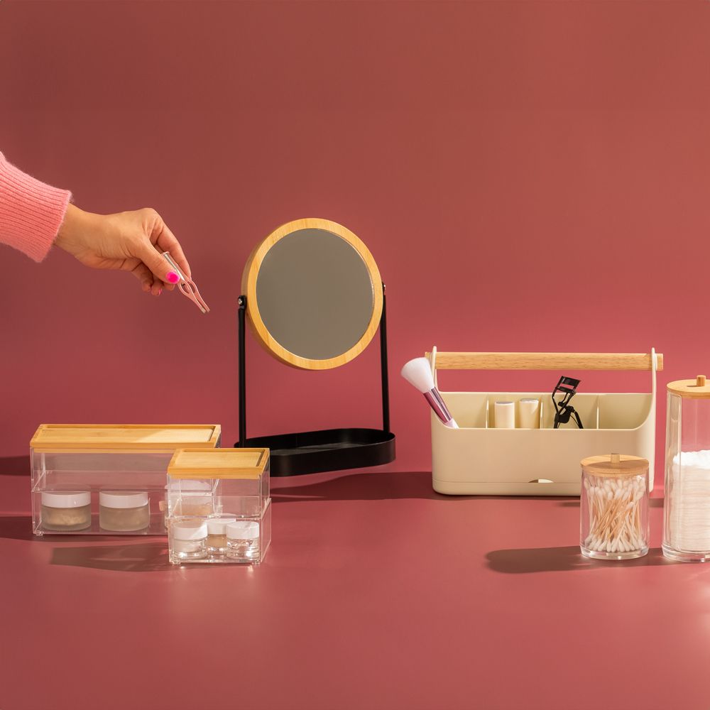 Organizador de baño cuadrado 9.5x9.5x10 cm