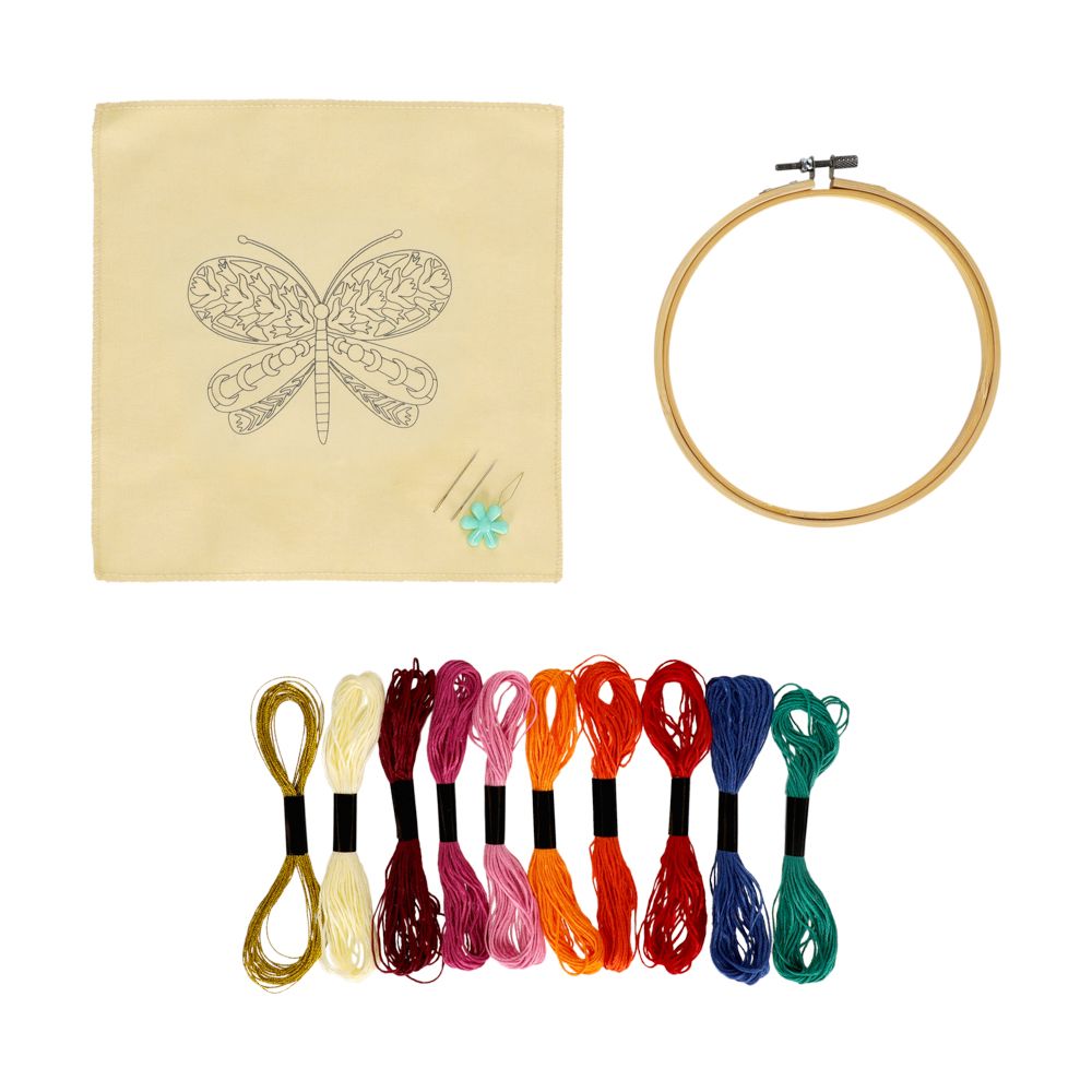 Bastidor de madera con figura para bordar