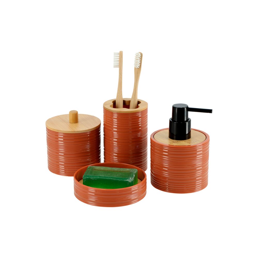 Jabonera plástico | Bambú 10x3.5 cm