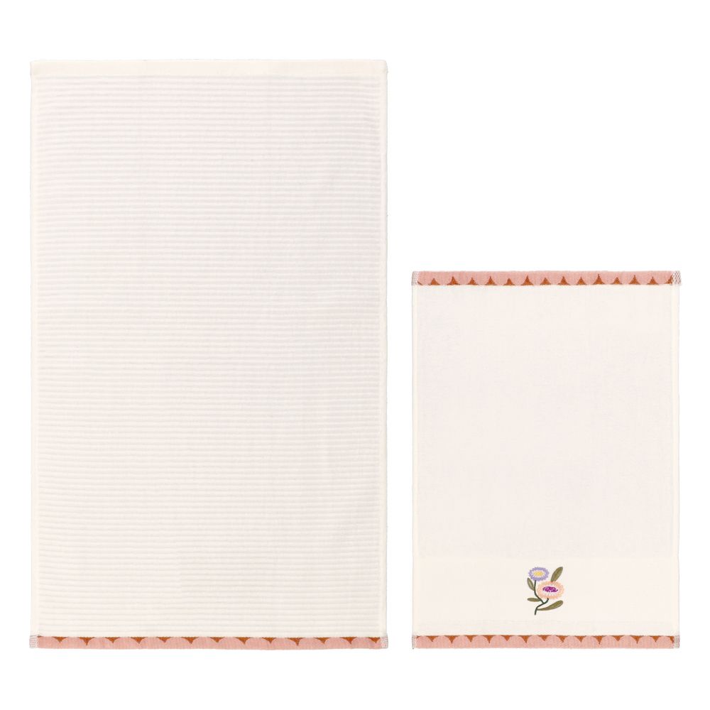 Set 2 toallas de visita bordadas