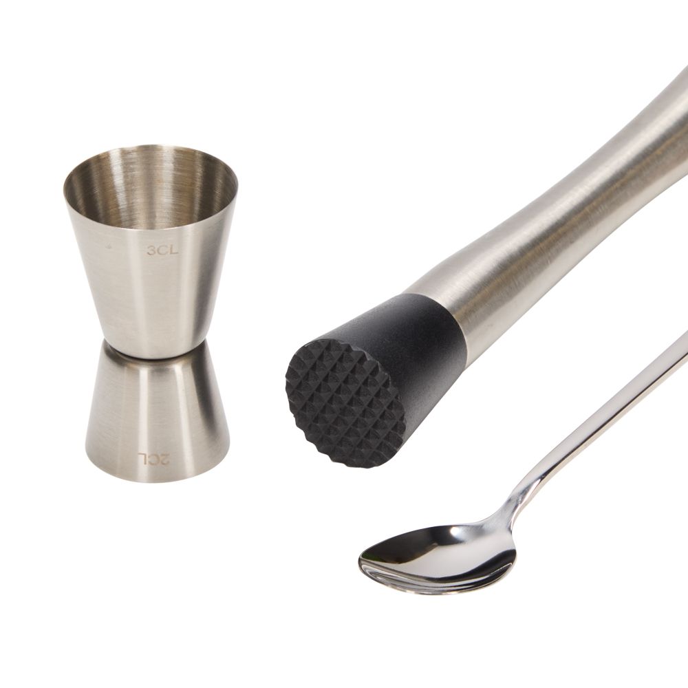 Set de machacador con medidor y cuchara