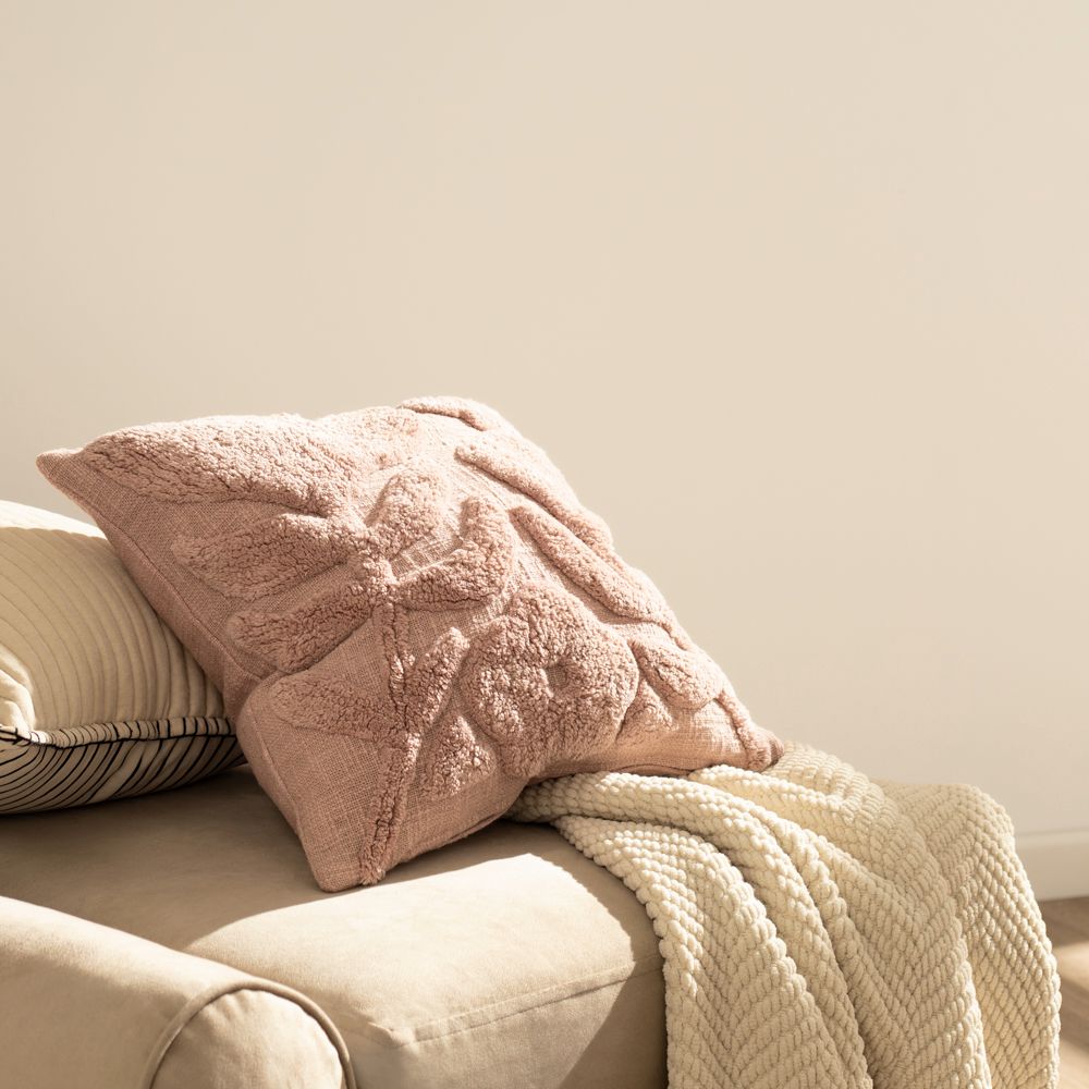 Funda de cojín con diseño tufted 45x45 cm