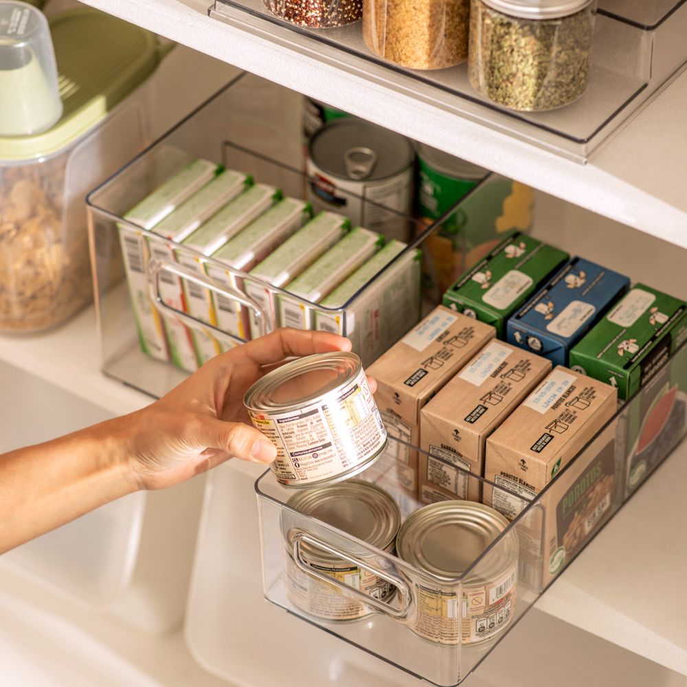 Caja organizadora de plástico con dos divisiones 31x15x10 cm