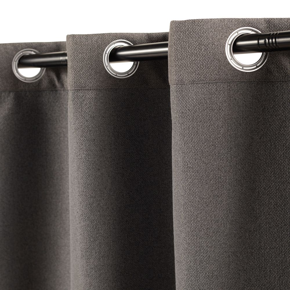 Set de 2 Cortinas blackout forradas con ojillos 140x240 cm c/u