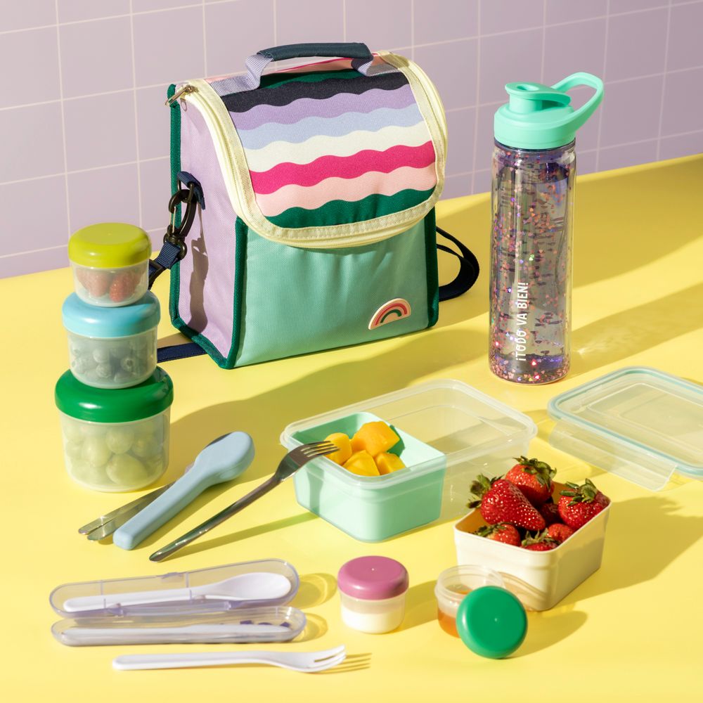 Set 3 contenedores plástico escolar