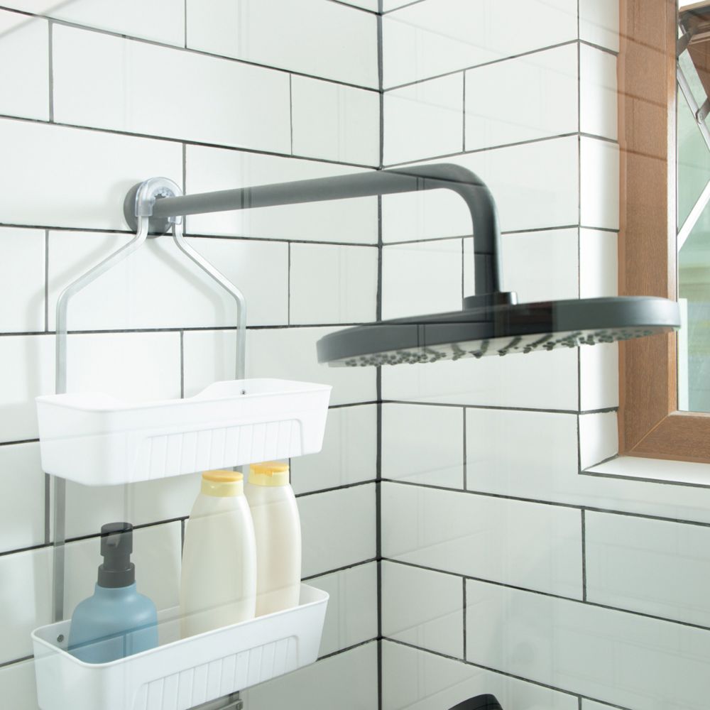 Organizador Baño Aluminio 28x12x63 cm