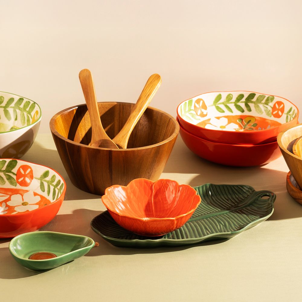 Plato de cerámica con forma 47.5x19.5x3 cm