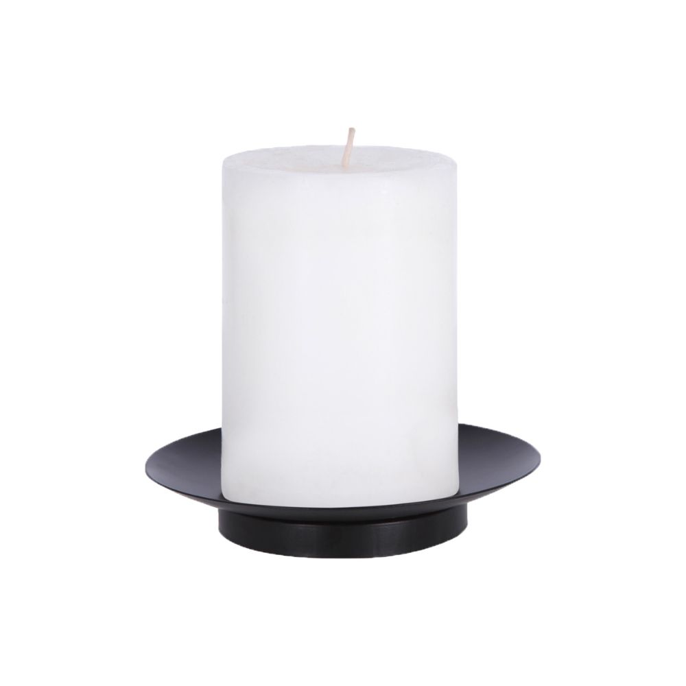 Portavela Metal Redondo 12x2.5 cm