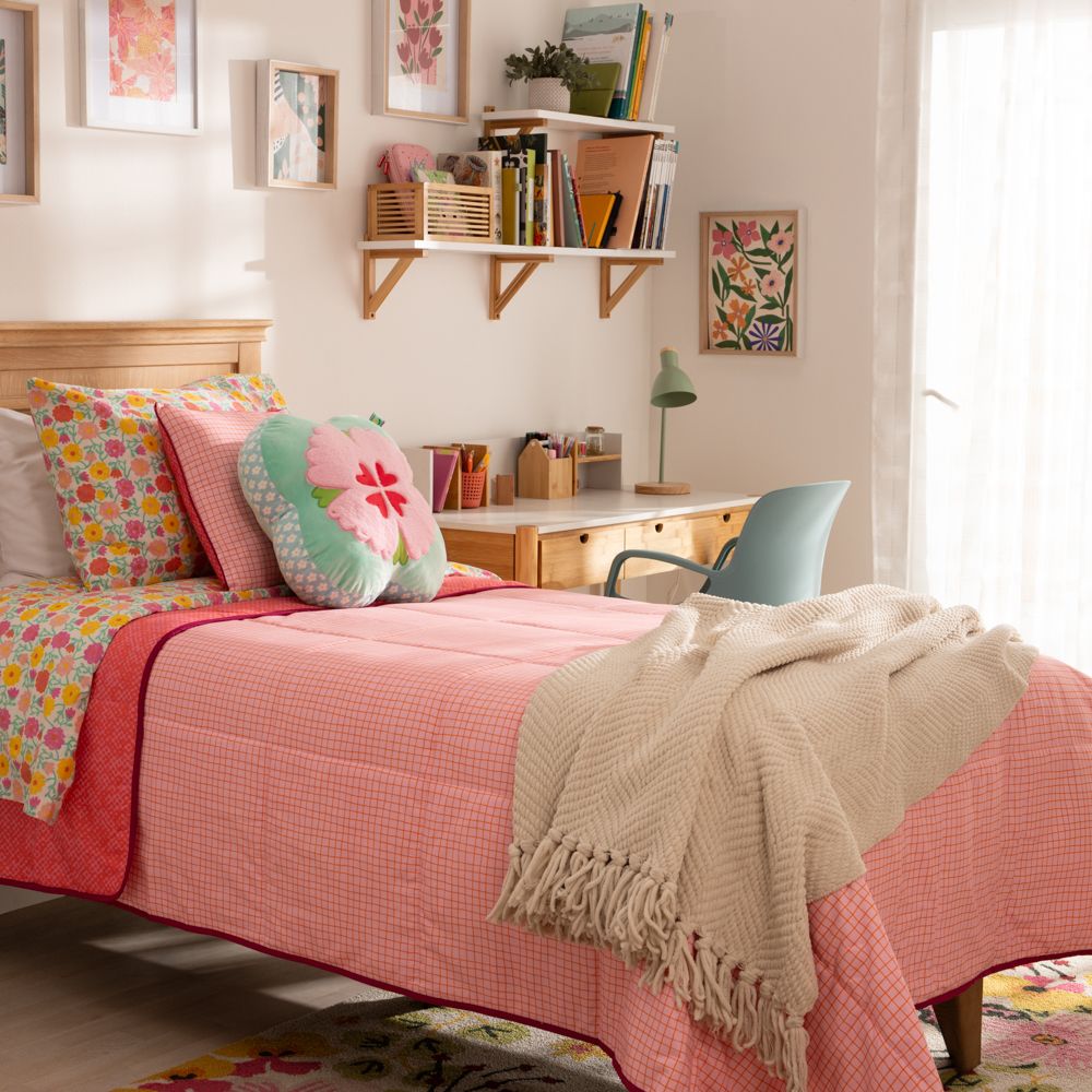 Cojín con dos tonos 45x45 cm