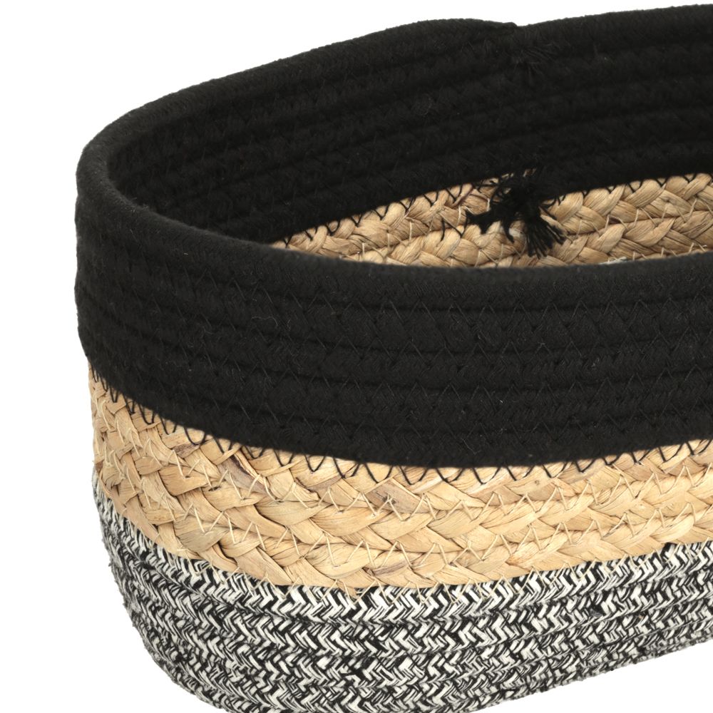 Canasto organizador de algodón y fibra