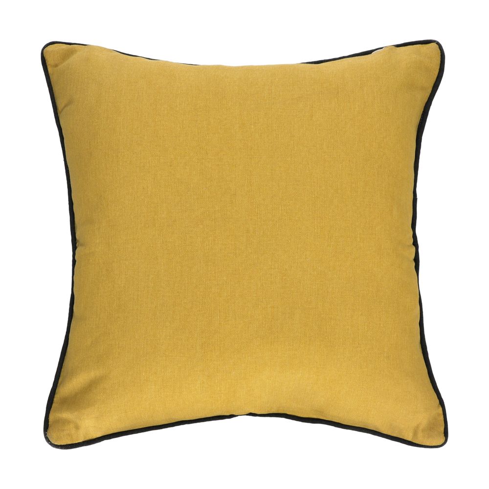 Cojín de algodón con bordado crewel 45x45 cm