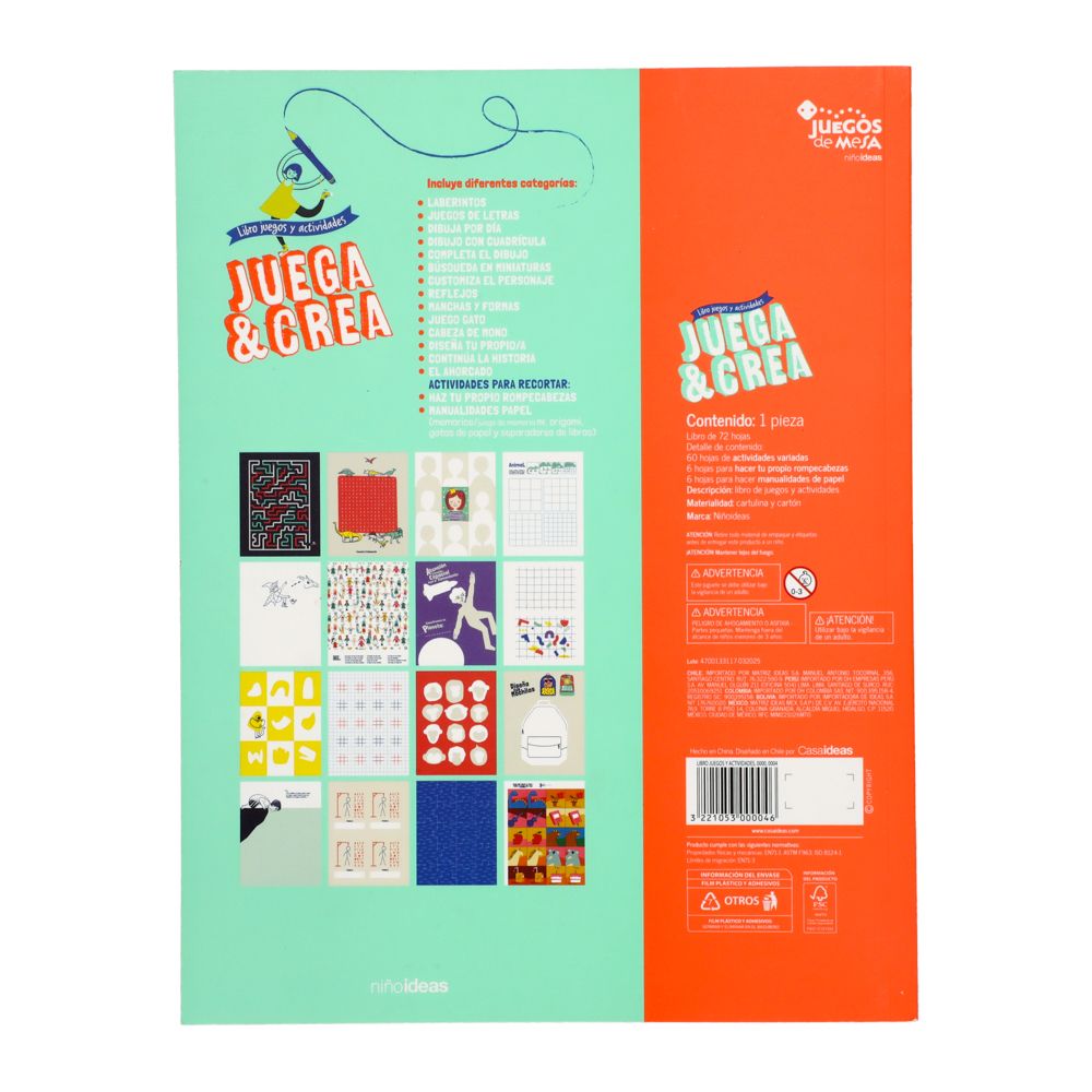 Libro de actividades en papel