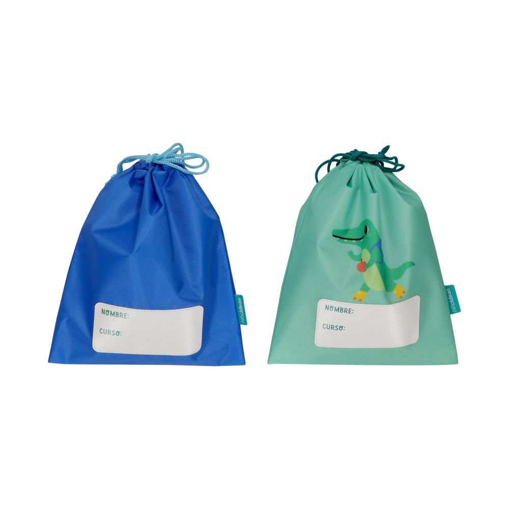 Set 2 bolsas para la colacción 22x27 cm