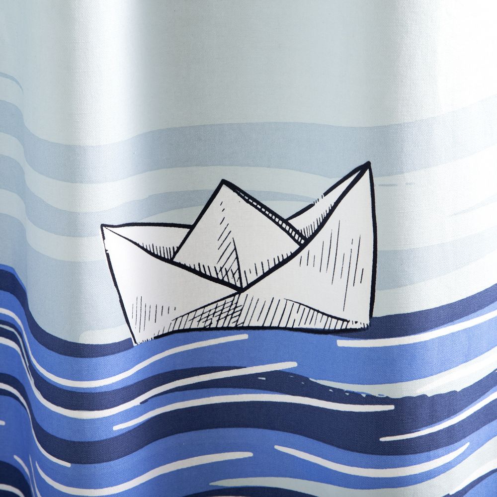 Cortina de baño de algodón estampado 180x190 cm