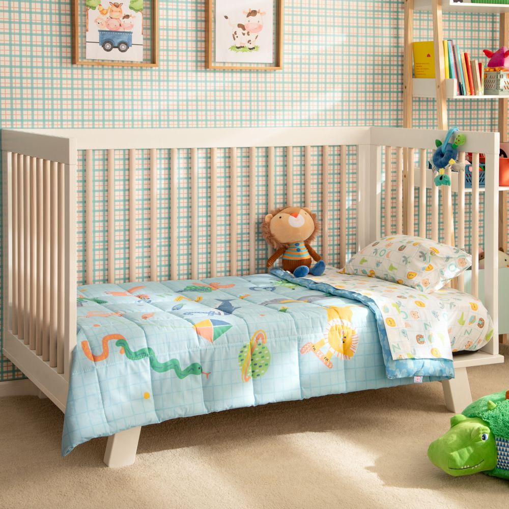 Cobertor estampada reversible para cuna bebé