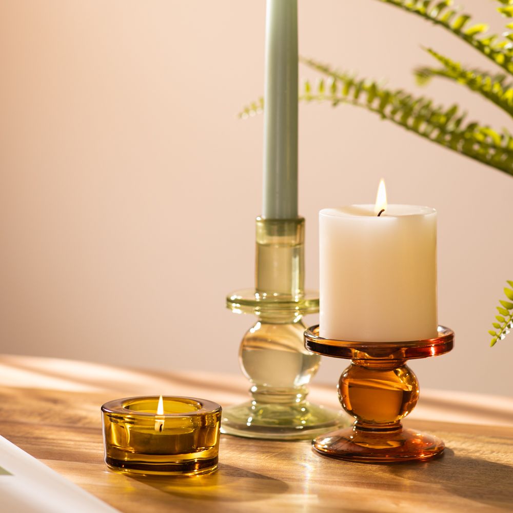 Porta T-Light Vidrio básico 7x3.5 cm