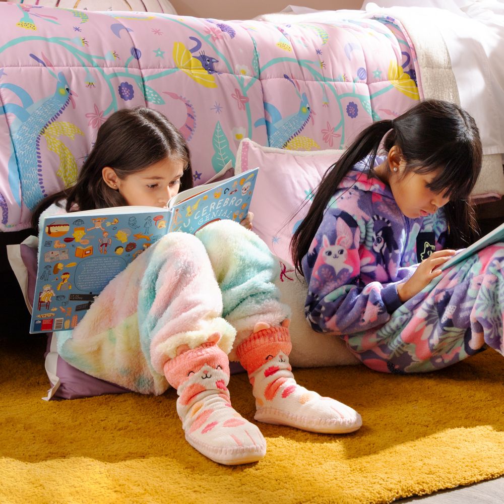 Calcetas tejidas cordero infantil con suela 20.5 cm