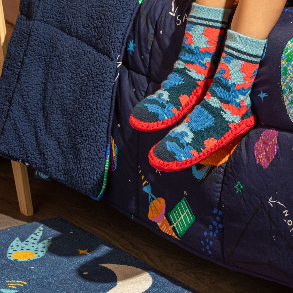 Calcetas tejidas cordero infantil con suela 22 cm