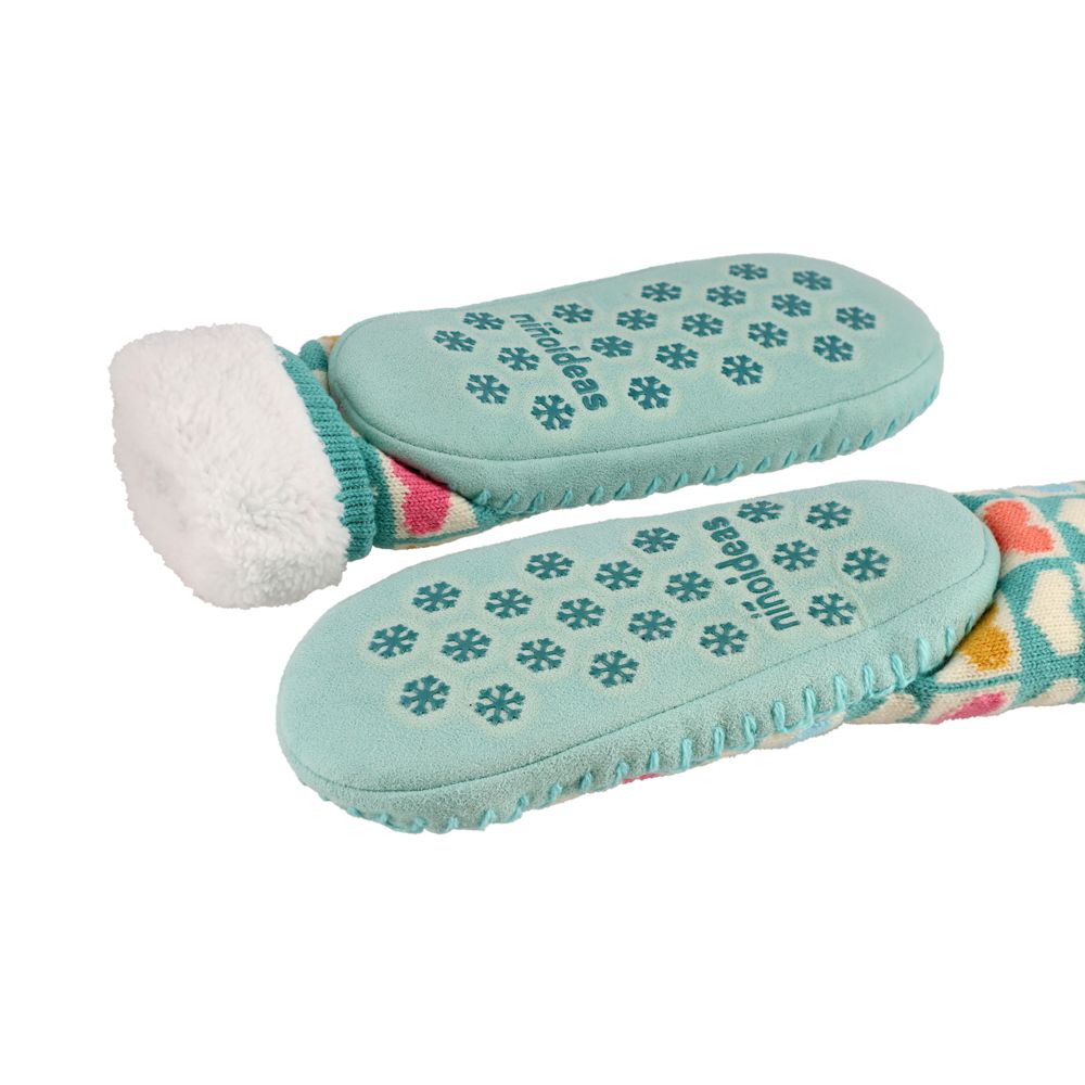 Calcetas tejidas cordero infantil con suela 22 cm