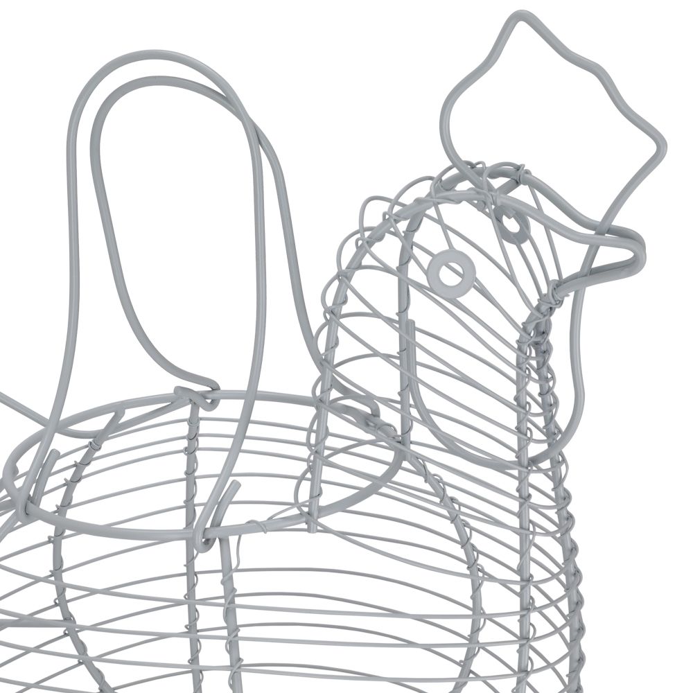 Canasta para huevos con forma de gallina