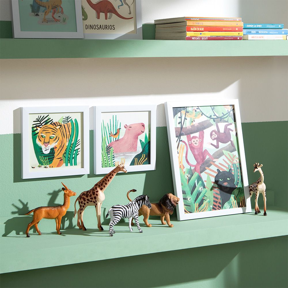 Set de 3 cuadros decorativos infantiles 50x50x14cm