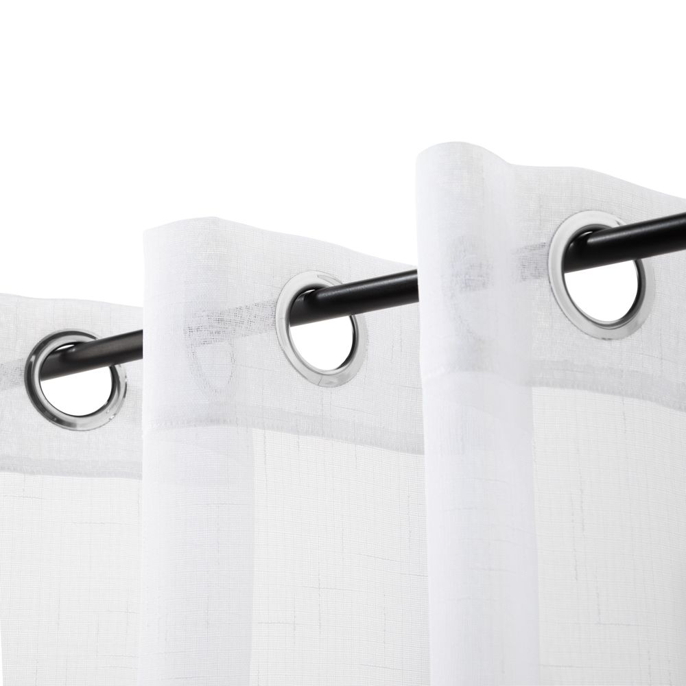 Set 2 Cortinas Visillo Velo con Ojillos 140x240 cm