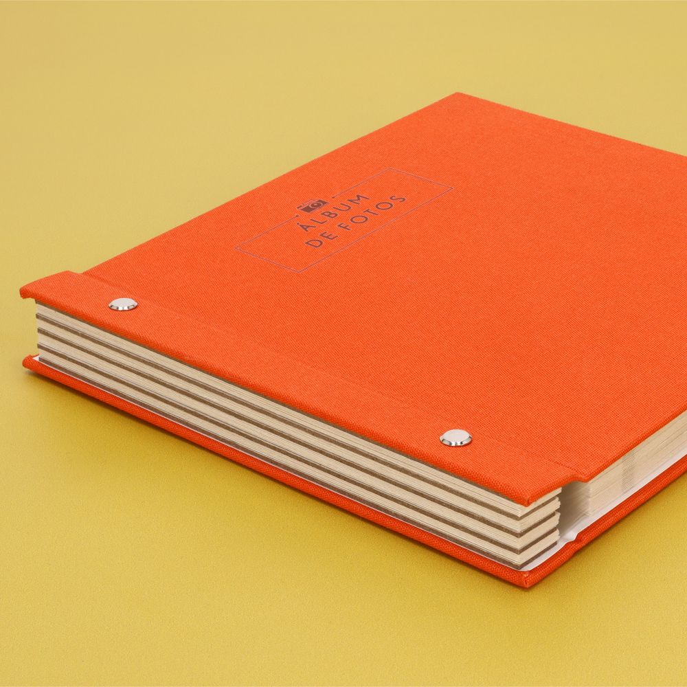 Álbum de fotos con tapa de tela y páginas adhesivas 140 fotos 22x3.3x22.7 cm