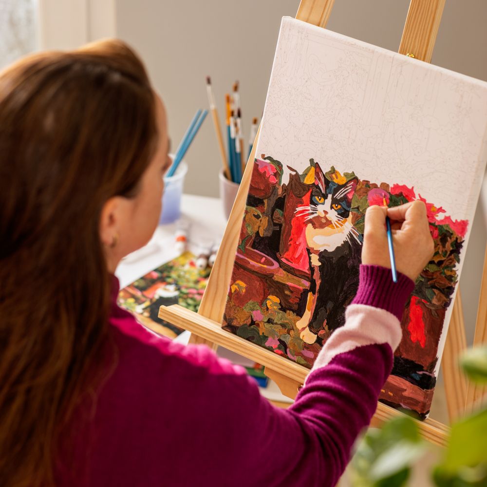 Set bastidor con diseño y pinturas acrílicas 30x40 cm