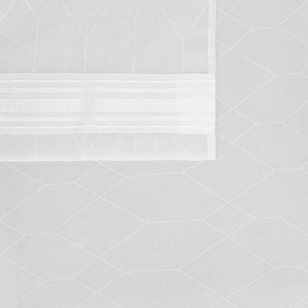 Set 2 Cortinas Visillo Velo Estampado Trama con Presillas Ocultas 140x240 cm