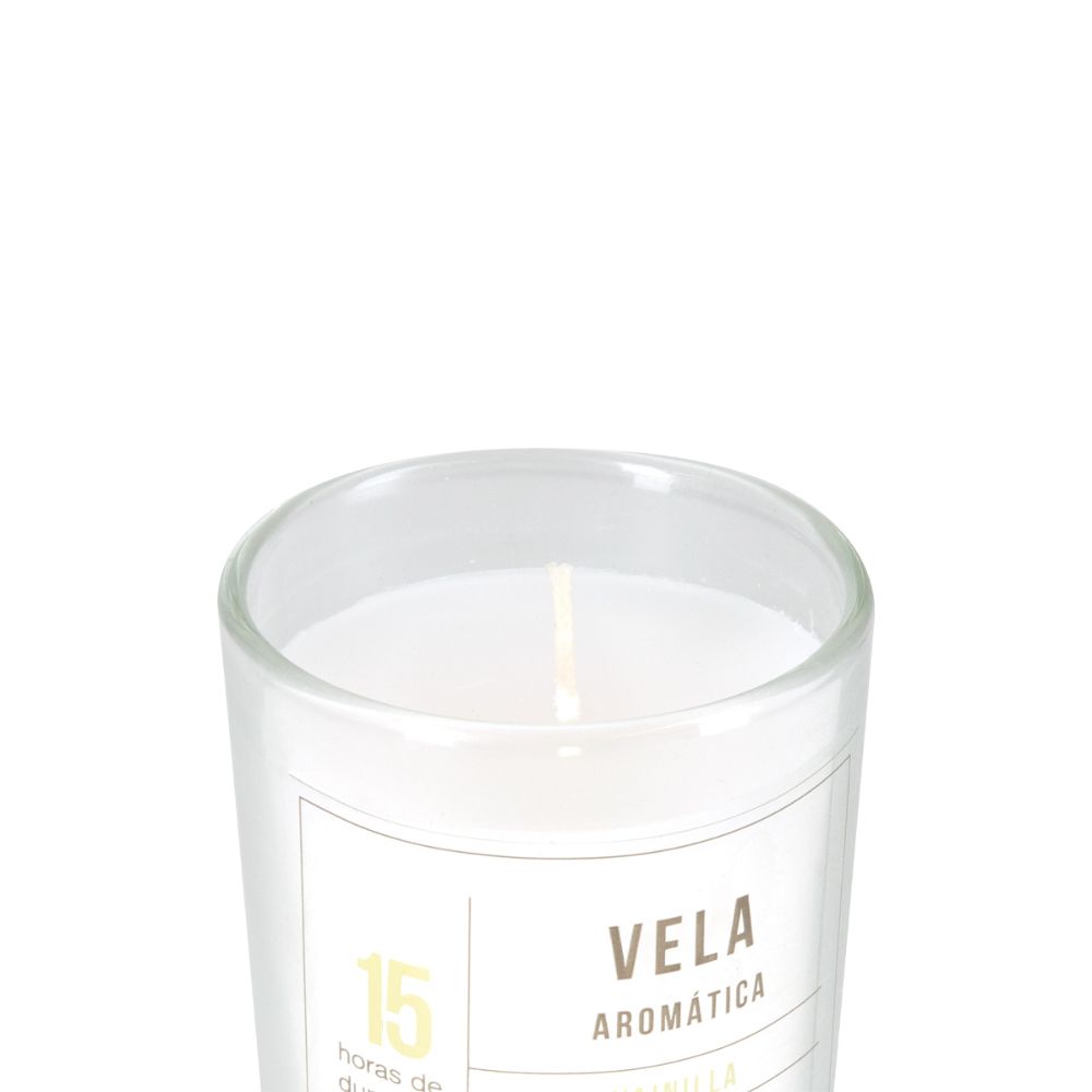 Vela con Contenedor de Vidrio Vainilla 5.6x6.5 cm