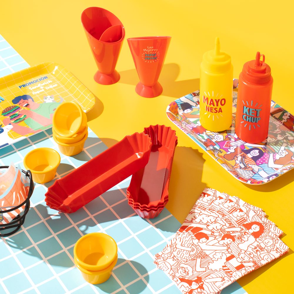 Plato de melamina rectangular 29x22 cm