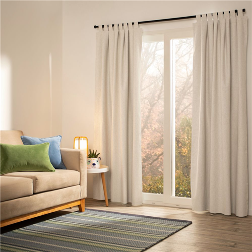 Set de 2 Cortinas blackout silicona presillas 140x240 cm