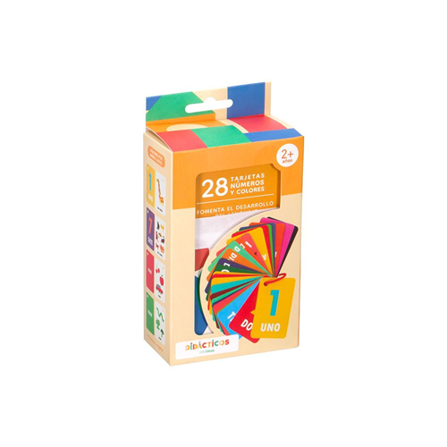 Tarjetas didácticas números y colores