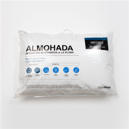 Almohada sensación plumas 50x70 cm