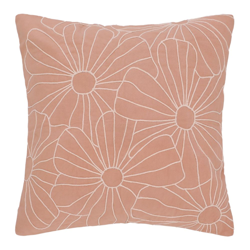 Cojín de algodón con cordón y diseño 45x45 cm