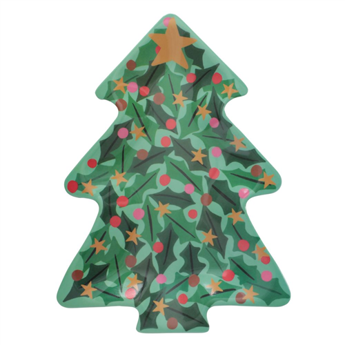 Plato de melamina con forma de arbolito