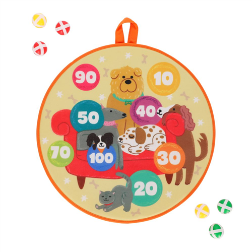 Juego de dardo textil con pelotas velcro