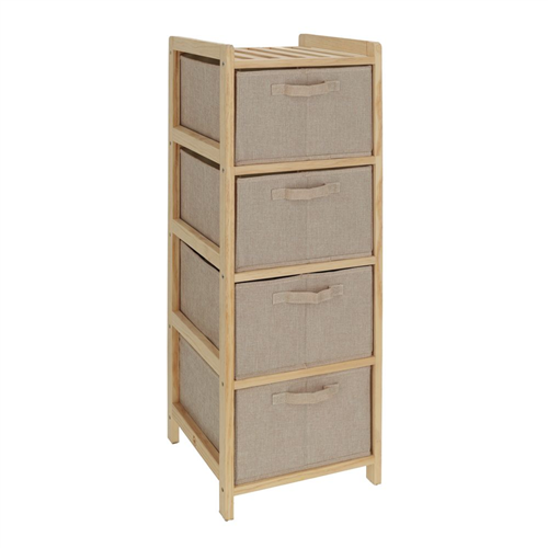 Mueble cajonera textil 4 niveles 35.6x104x37 cm