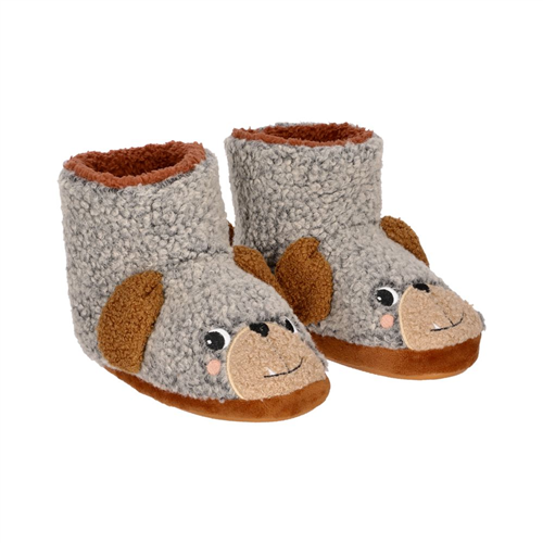 Pantufla bota peluda infantil 19.5 cm
