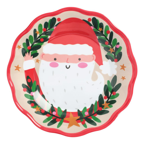 Plato de melamina con diseño navideño 21.5 cm