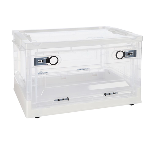 Caja de plástico plegable con tapa 27 L