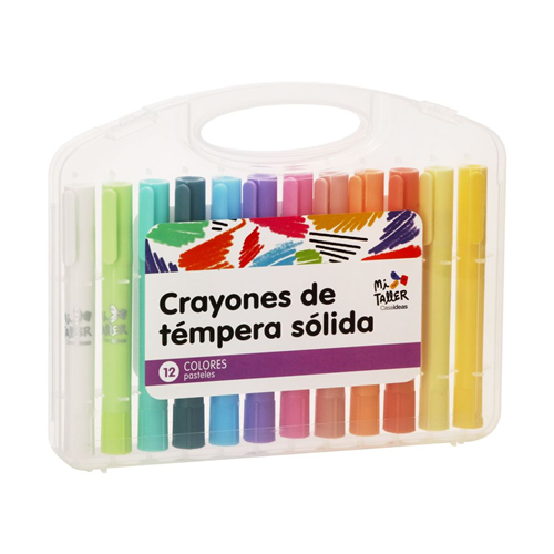 Set 12 Crayones de Témpera Sólida