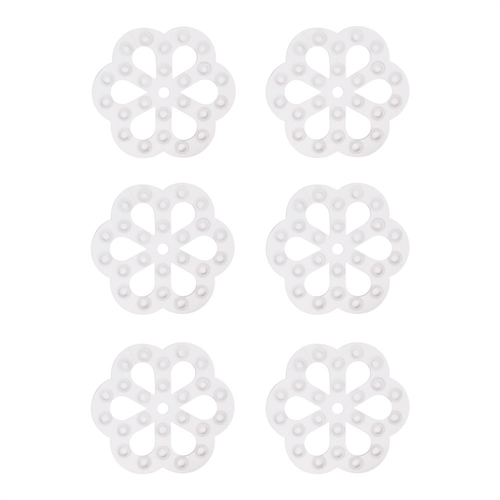 Set de 6 Antideslizantes para Tina de Baño Transparente 10 cm
