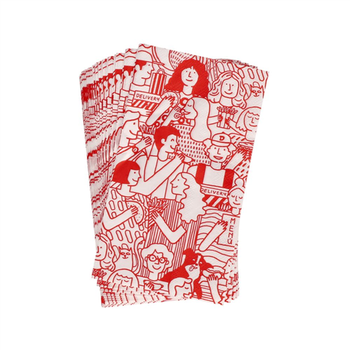 Set de 24 servilletas de papel rectangulares