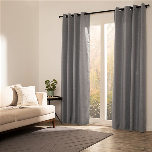 Cortina blackout con ojillos tweed 140x240 cm