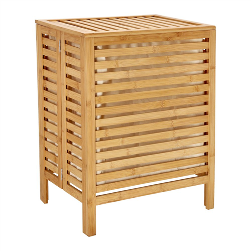 Canasto para ropa doble de bambú