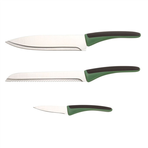 Set de 3 cuchillos de acero inoxidable