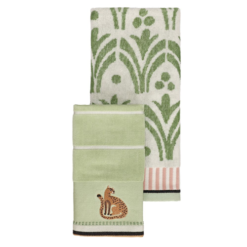 Set de 2 toallas de visita algodón bordado 400 g